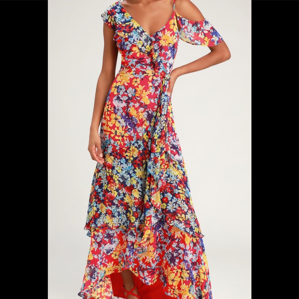 Lulus radiant ruby maxi dress